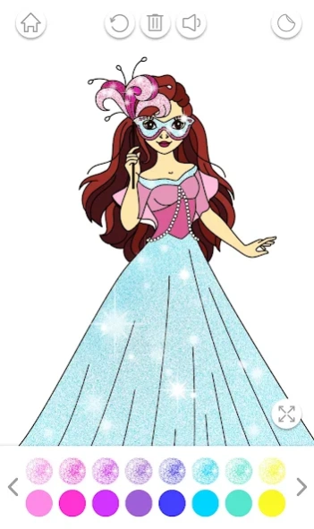 Princess Coloring Book Glitter 1.3.4 Screenshot