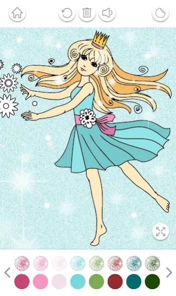 Princess Coloring Book Glitter 1.3.4 Screenshot