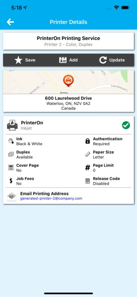 PrinterOn 3.7.6 Screenshot