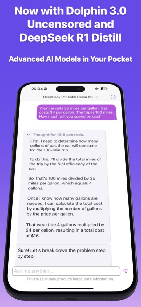 Private LLM - Local AI Chat 1.9.16 Screenshot