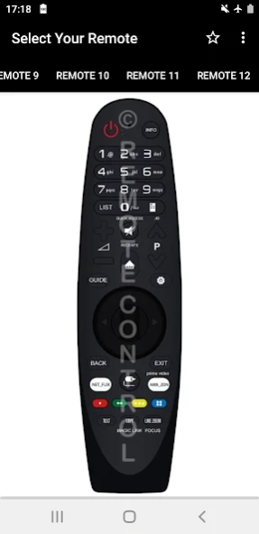 Proscan TV Remote 10.5 Screenshot