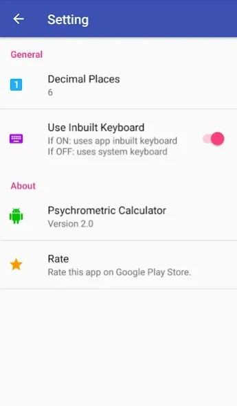 Psychrometric Calculator 4.0 Screenshot
