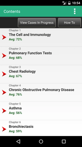 Pulmonary Disease Examination 1.3 Screenshot