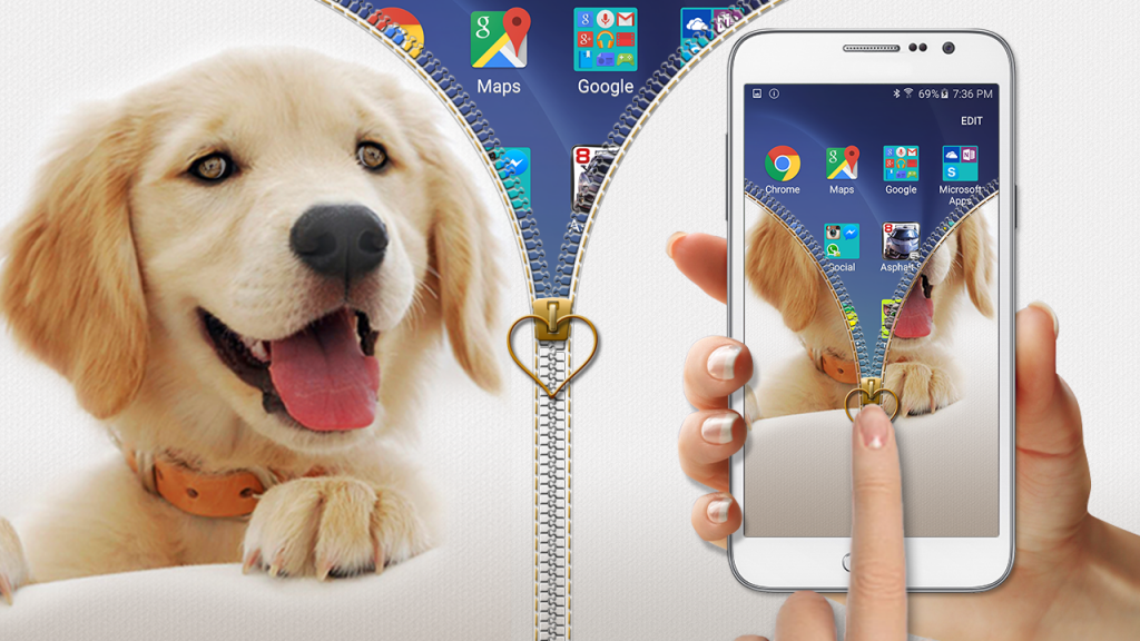Puppy Zipper Lock 1.4 Screenshot