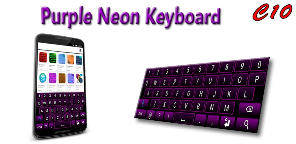 Purple Neon Keyboard 1.6.1 Screenshot