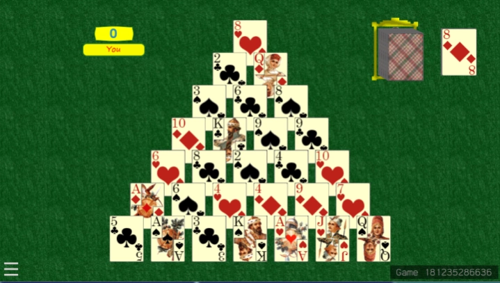Pyramid solitaire 1.8 Screenshot