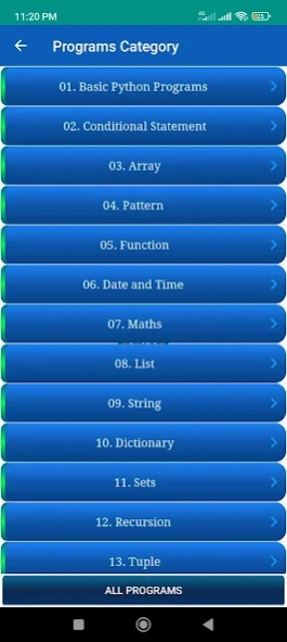 Python MCQ Programs Interview  Screenshot