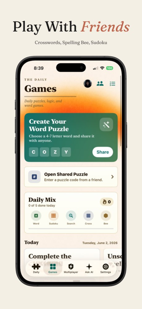Quad Words | Daily Puzzle 3.2 Screenshot