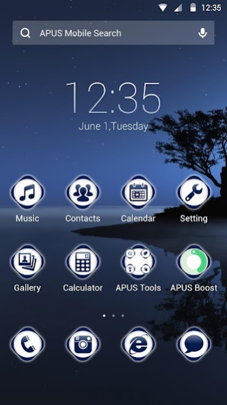 Quite-APUS Launcher theme 595.0.1001 Screenshot