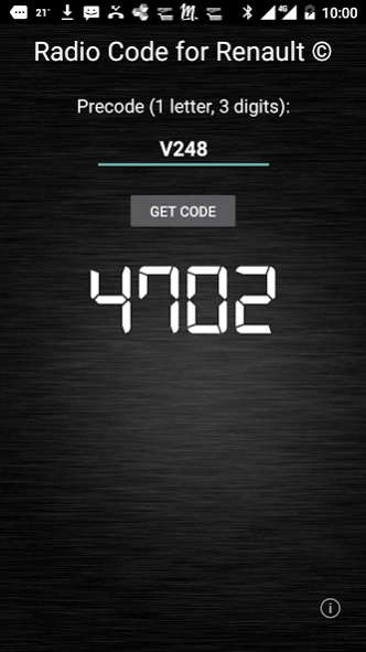 Radio Code 1.1.1 Screenshot