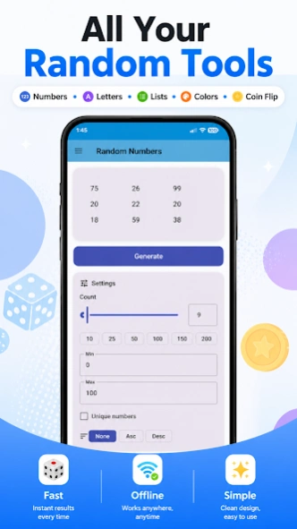 Random Generator Decision Tool 2.3 Screenshot