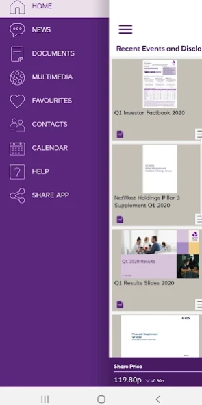 NatWest Investor Relations App 1.0.3 Screenshot