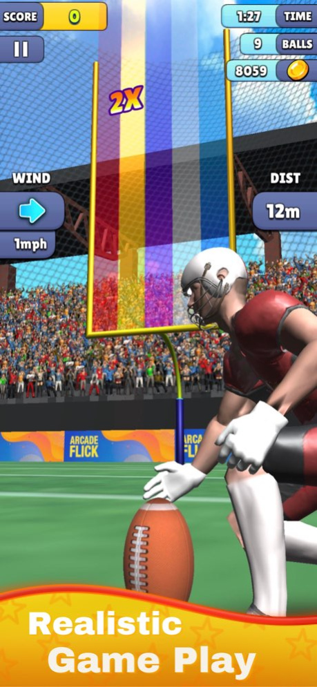 Real Money Football Flick Game  Screenshot