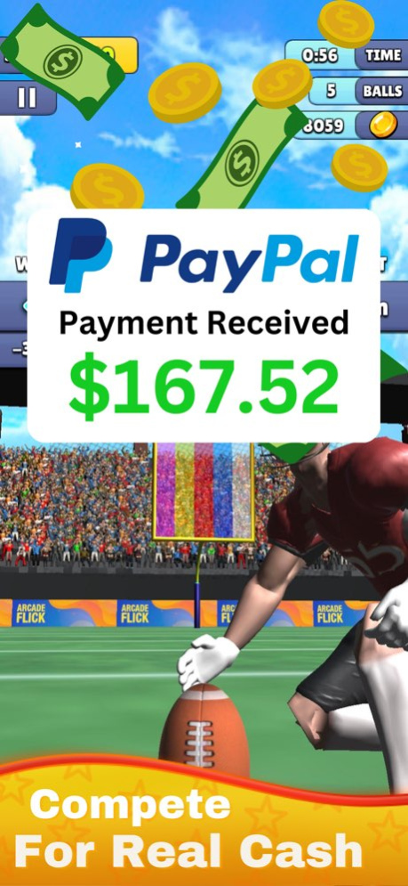Real Money Football Flick Game  Screenshot