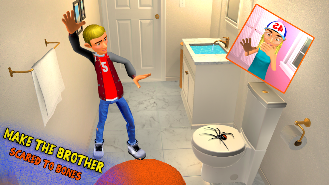 Real Scary brother 3d: Siblings Scary Prank Game 4 Screenshot