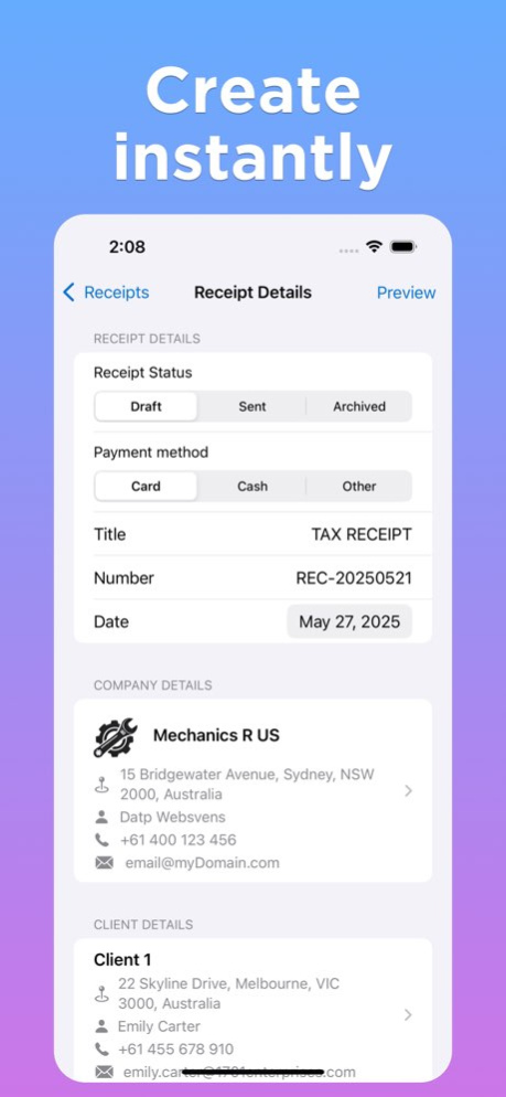 Receipt Maker Generator  Screenshot