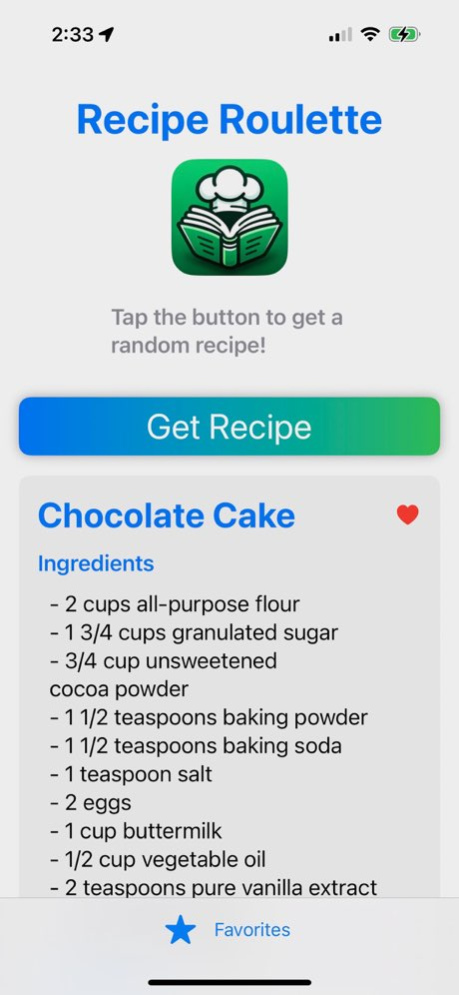Recipe Roulette - Cooking Fun  Screenshot