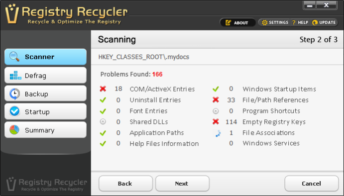 Registry Recycler Portable 0.9.3.1 Screenshot