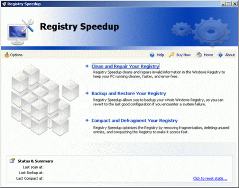 Registry Speedup 1.00 Screenshot