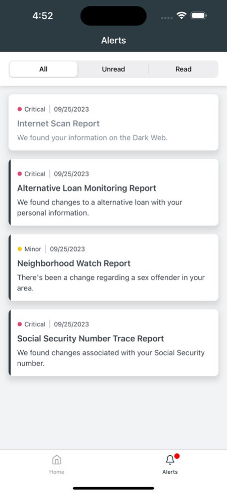 Reliashield ID Theft Protect 4.8.0 Screenshot