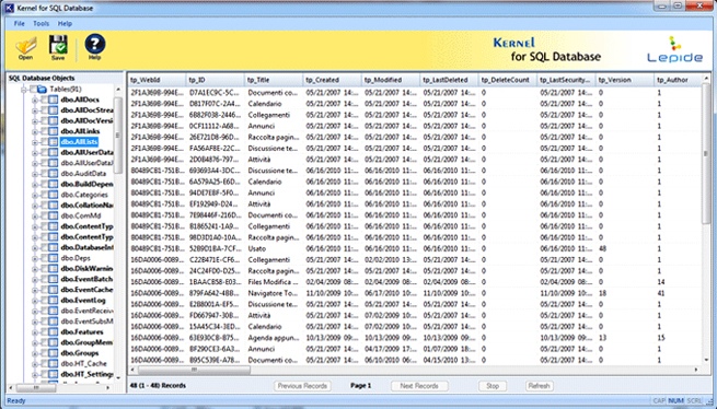 Repair MDF File Free 13.05.01 Screenshot