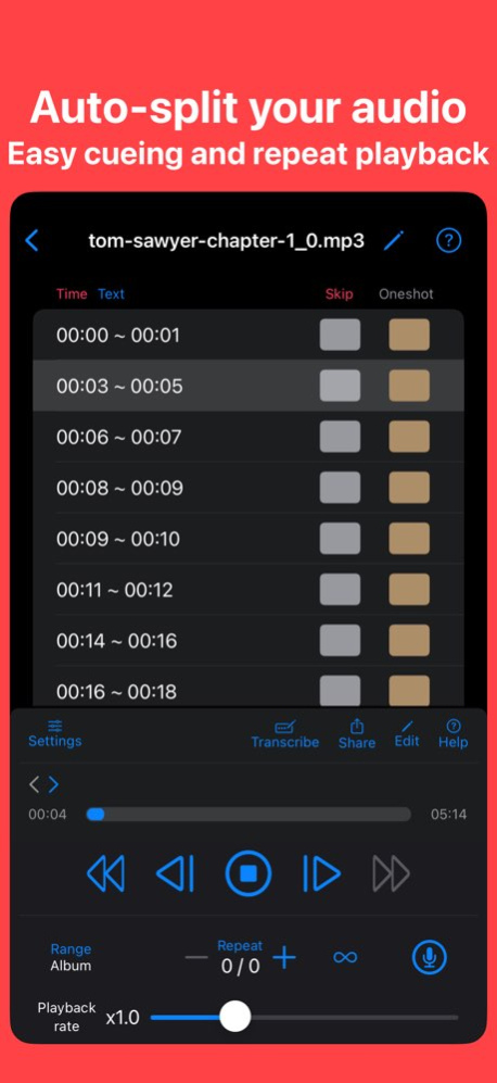 Repeat Player cut&loop 3.65.0 Screenshot