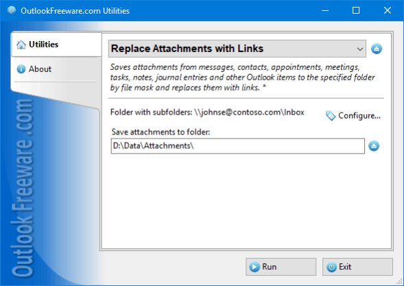 Replace Attachments with Links 5.1 Screenshot