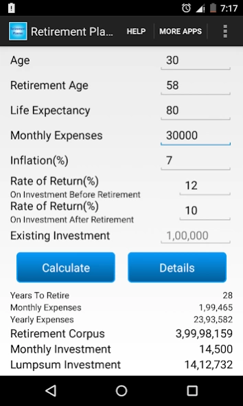 Retirement Planner 7.4.1 Screenshot