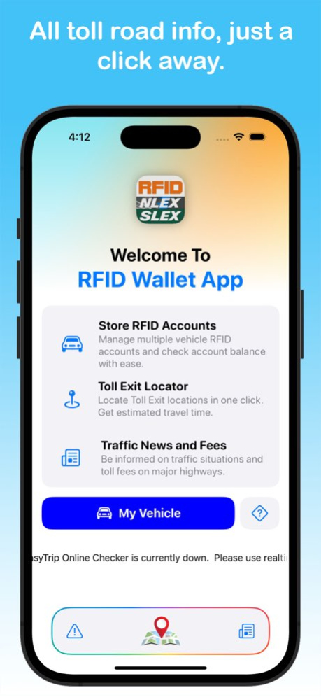 RFID Wallet EasyTrip AutoSweep 5.7.6 Screenshot