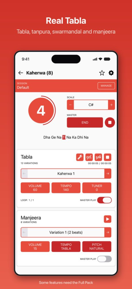 Rhythm with Tabla & Tanpura 6.11 Screenshot