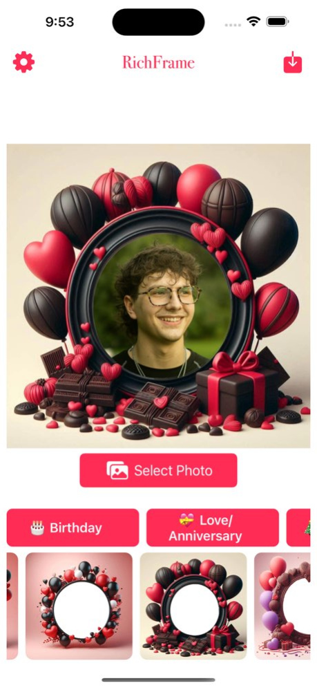 RichFrame Birthday Photo Frame 2.2 Screenshot