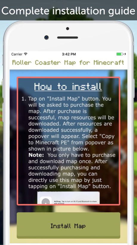 Roller Coaster Map for Minecraft PE  Screenshot