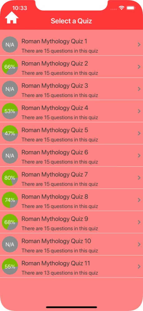 Roman Gods & Myths Trivia 2.0 Screenshot