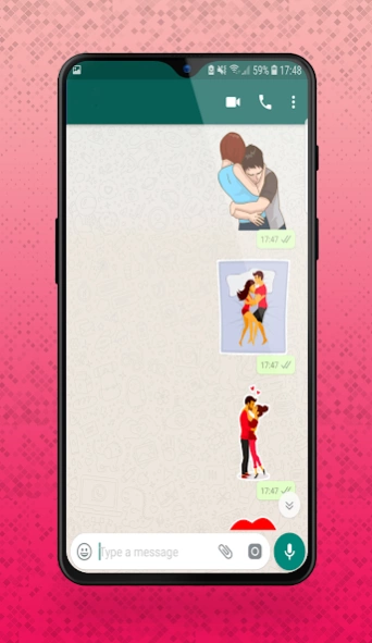 Romantic Stickers for Whatsapp 5.0 Screenshot