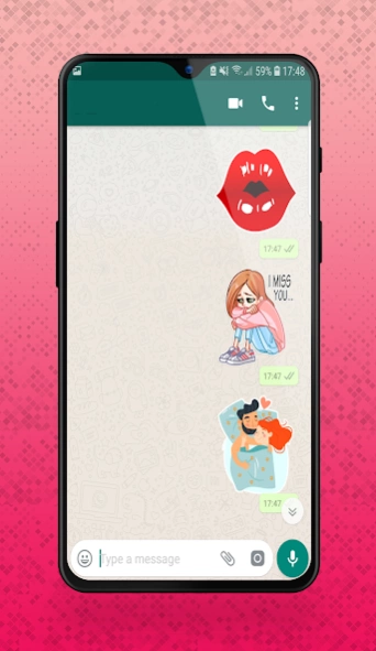 Romantic Stickers for Whatsapp 5.0 Screenshot