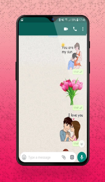 Romantic Stickers for Whatsapp 5.0 Screenshot