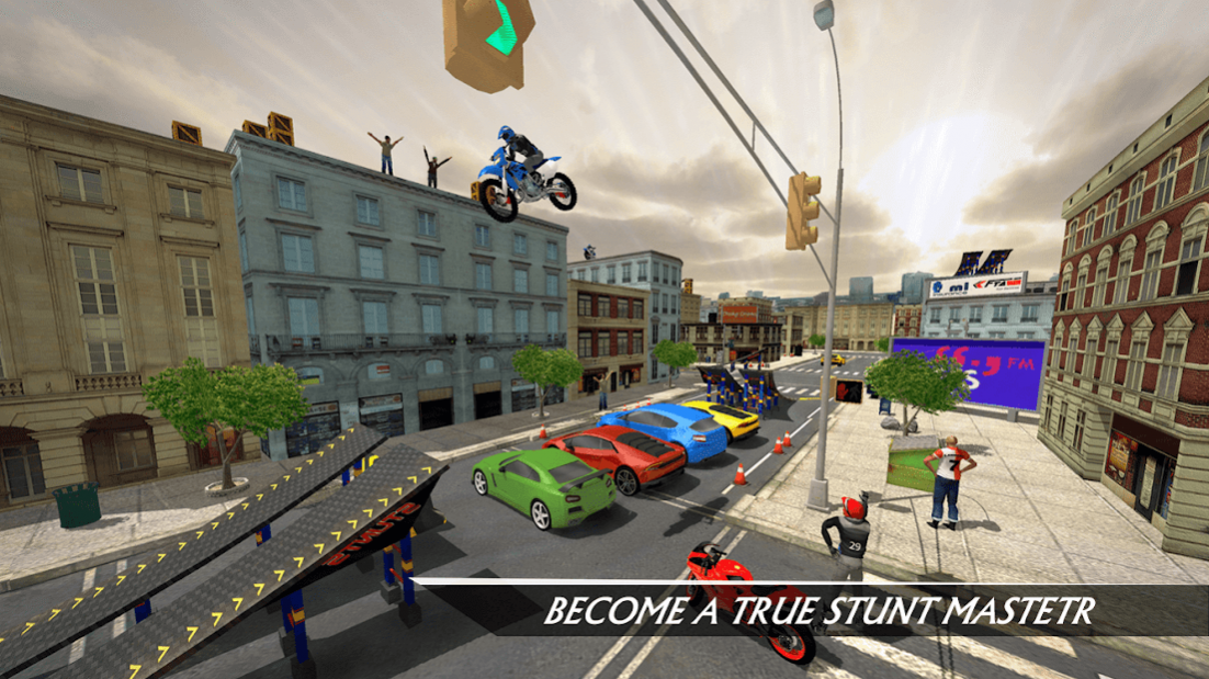 Rooftop Bike Rider Stunt Game 4 Screenshot