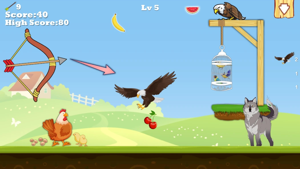 Rope Archery Birds Rescue  Screenshot