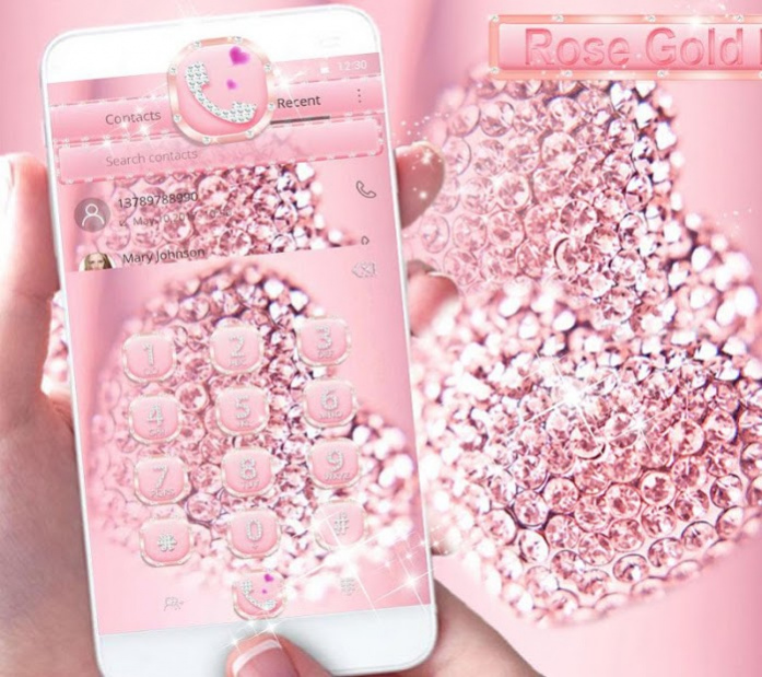 Rose Gold Diamond Love Theme 1.2 Screenshot