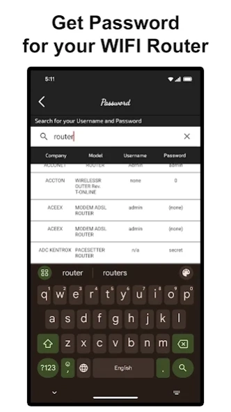 Router Settings: WiFi Password  Screenshot