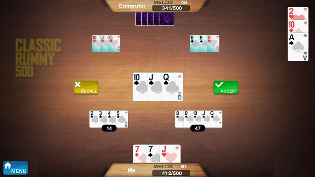 Rummy 500 card offline game 1.0.7 Screenshot