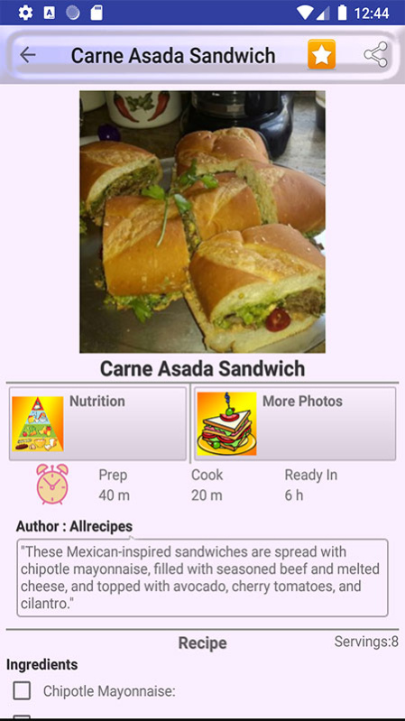 Sandwich Recipes 17.0 Screenshot
