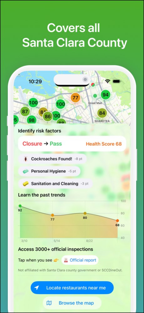 Santa Clara Food Safety 20260622.1 Screenshot