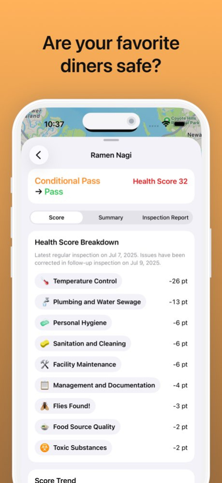 Santa Clara Food Safety 20260622.1 Screenshot