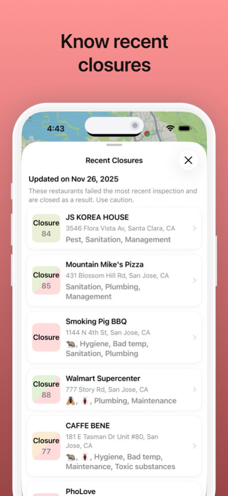 Santa Clara Food Safety 20260622.1 Screenshot