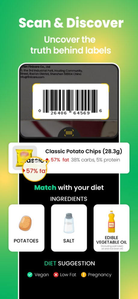 ScanIt! - food scanner & diet  Screenshot