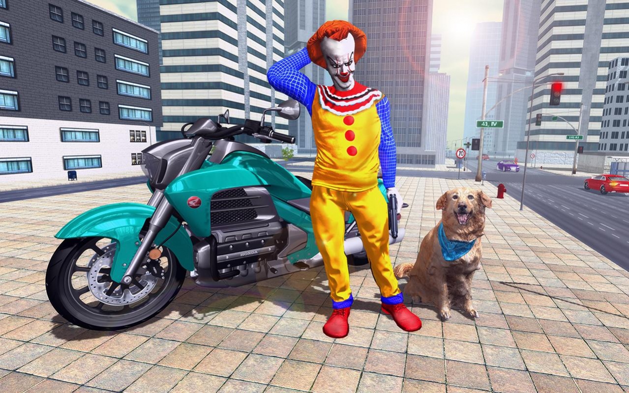 Scary Clown Crime Simulator:City Clown Gang Attack 1.1 Screenshot