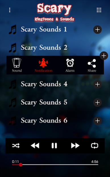 Scary Ringtones & Sounds 1.3 Screenshot