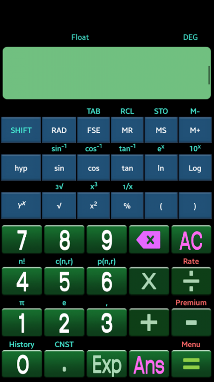 Scientific math Calculator 1.0 Screenshot