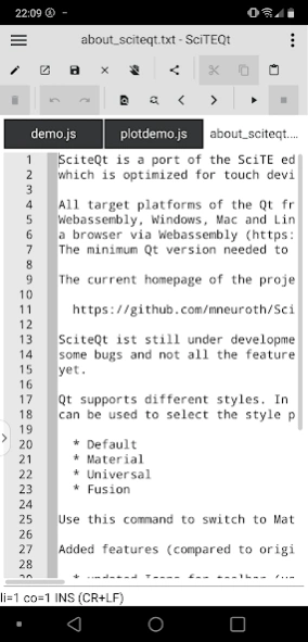 SciteQt Text Editor 4.4.6 Screenshot